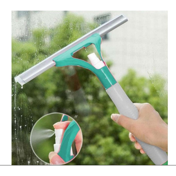 Rodo Limpa Vidros Spray Recipiente com Borrifador Rodinho Limpa Vidros com Borrifador 2 em 1