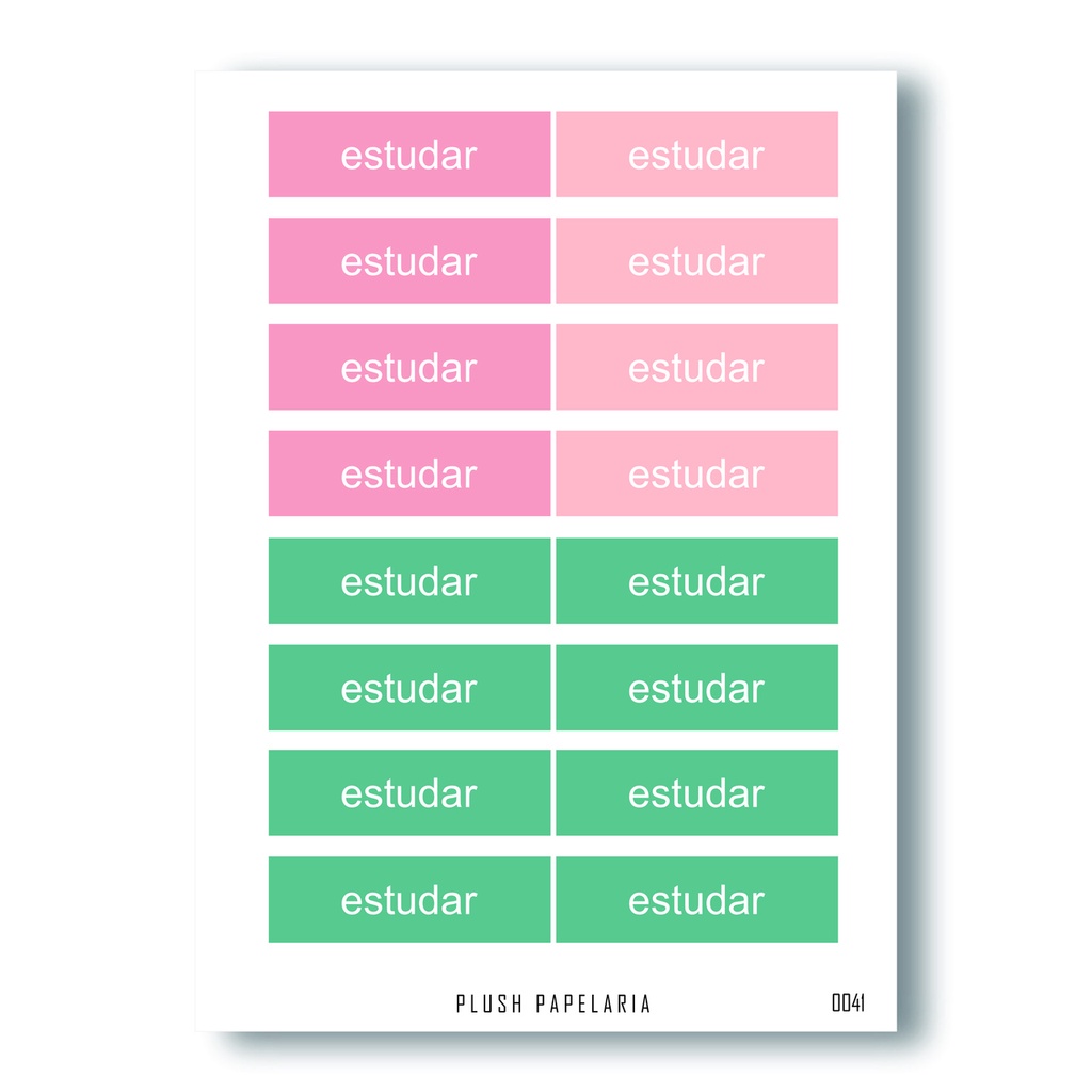Cartela de Adesivos Estudar Cód. 0041