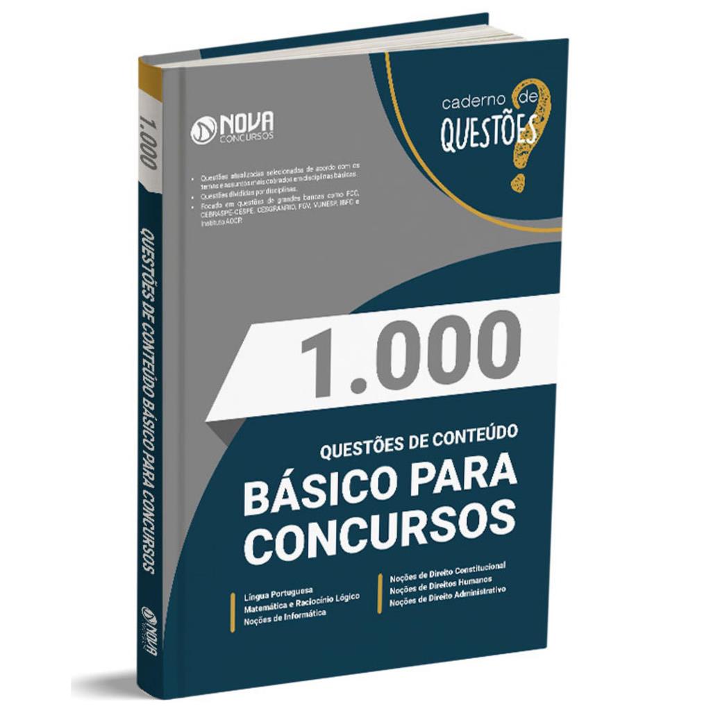 Imagem Apostila 1000 Questoes Gabaritadas Conteudo Basico Concursos