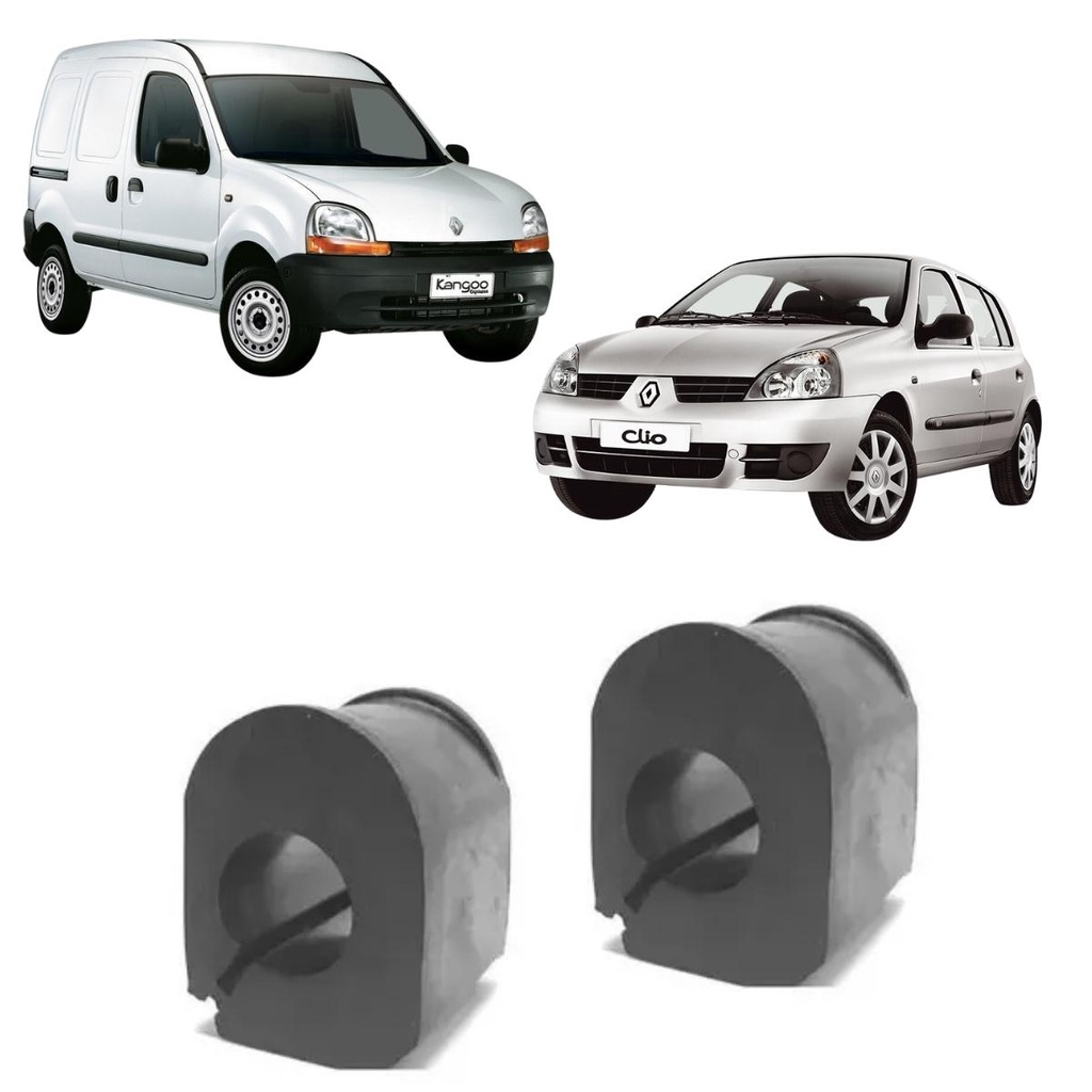 Par Bucha Barra Estabilizadora Dianteira Renault Kangoo Clio Megane Scenic