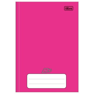 Caderno brochura capa dura 1/4 48 folhas D mais Rosa Tilibra