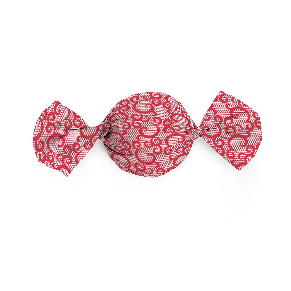 Papel Trufa 14,5x15,5cm - Renda Vermelha - 100 unidades - Cromus - Stationery