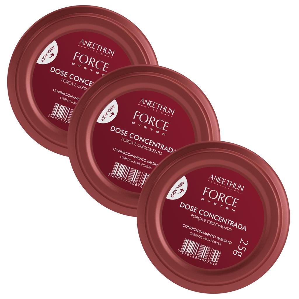 Kit Dose Aneethun Force System 25g 3 Unidades Fortalecedora em Oferta na Shopee