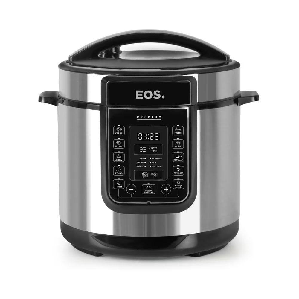 Panela de Pressão Elétrica Caçarola Multicooker Multiuso Digital Inox 6L EPP60DI 127V - EOS