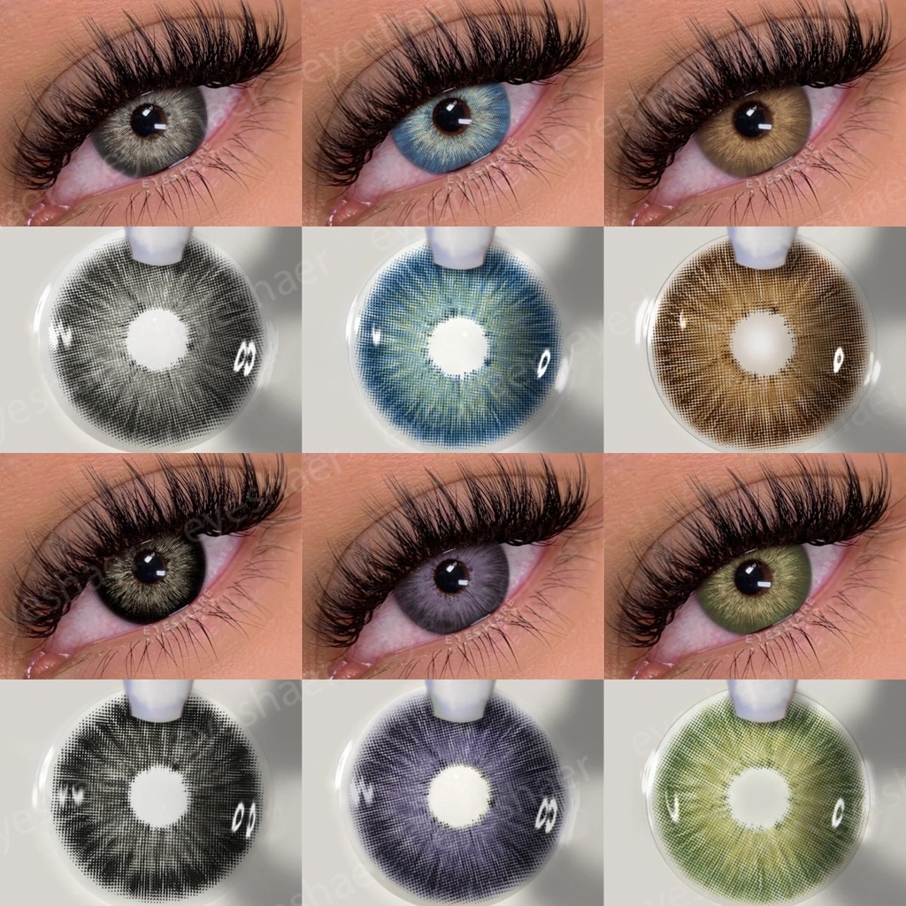 Eyeshare 2pcs Lentes De Contato Coloridas Para Olhos Naturais Marrons Lindas Anual Os em Oferta na Shopee