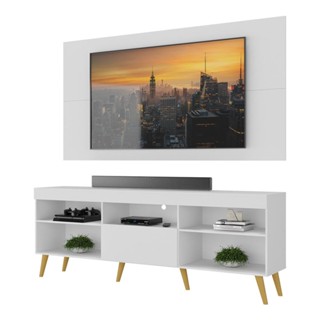 Rack com Painel e Suporte TV 65" Retrô Flórida Up Multimóveis V1043