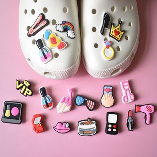 1 pçs de sapato-modelagem cosmética PVC anime sapatos bonitos chinelos encantos decoração faça você mesmo acessórios de fivela de sapato para presente de aniversário de Natal