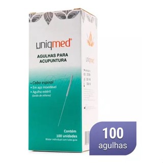 Agulha para Acupuntura 0,30mm x 75mm cx 100 unidades