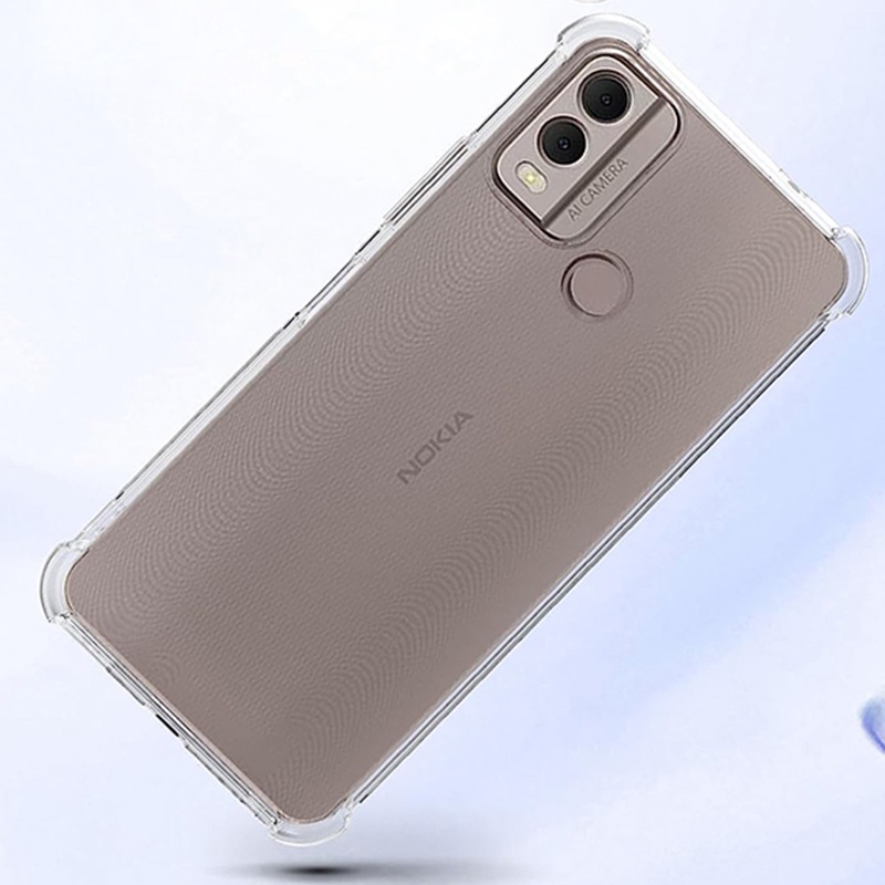 Para Nokia C22 C32 C300 C200 C30 C12 C12 Pro C21 Plus XR21 XR20 Capa Macia À Prova De Choque De Absorção TPU Crystal Clear Gel