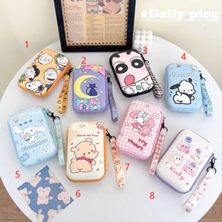 10x16,2cm Moda Cosméticos Bonitos Cabo De Carregamento De Fone De Ouvido Caixa De Armazenamento De Cartão De Ci Disco Rígido De Pulso Móvel