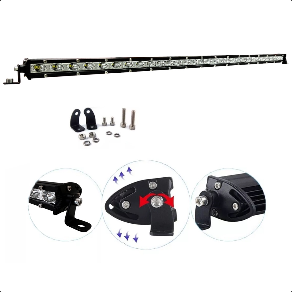 Farol Auxiliar Led 90w 85cm Barra de LED SLIM troller rally off-road VPL-7409 em Oferta na Shopee