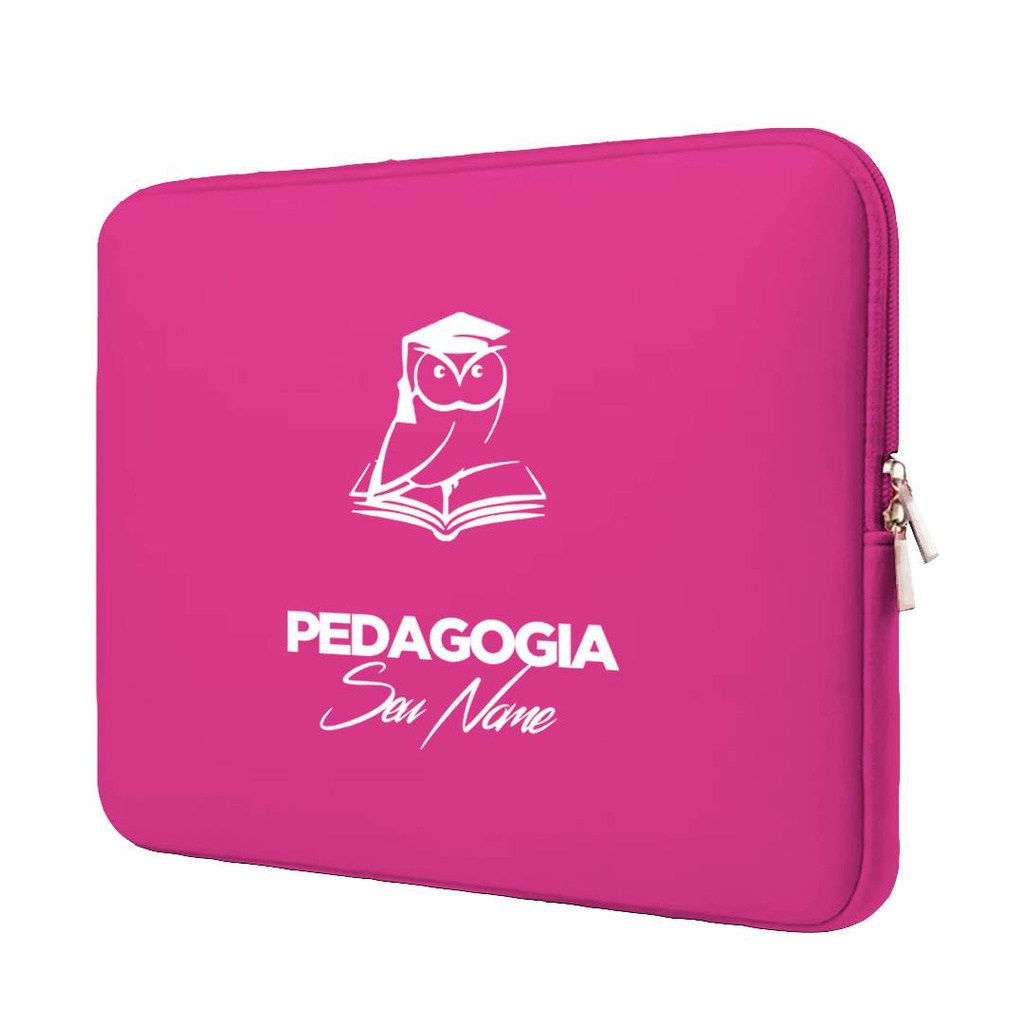 Capa Case Pasta Maleta Notebook Macbook Personalizada Neoprene 15.6/14.1/13.3/12.1/11.6/17.3/10.1 Pedagogia 2