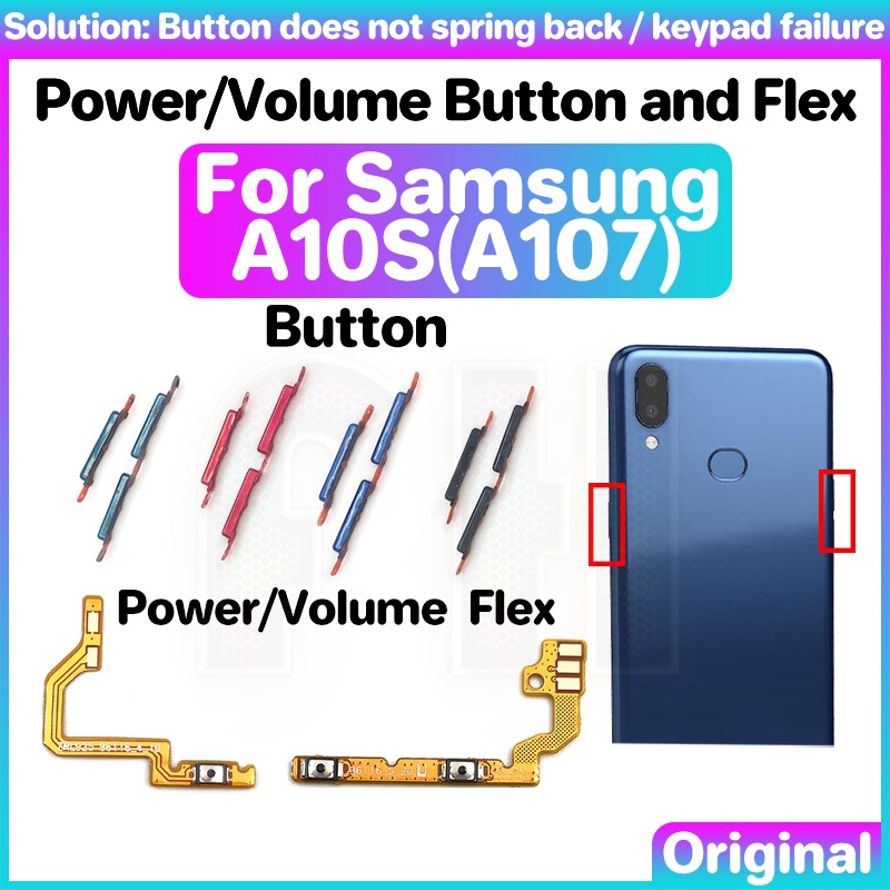 Para Samsung A10S A10S A10S S A107 Botão De volume De Energia Flexível Chave Lateral Switch ON OFF De Controle Mudo Fita Flex Placa De Porta Do Carregador De Cabo