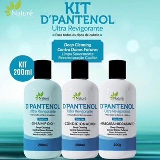 Kit D´Pantenol Shampoo + Condicionador + Mascara 200ml Naturé DPantenol. Cheirinho Maravilhoso.