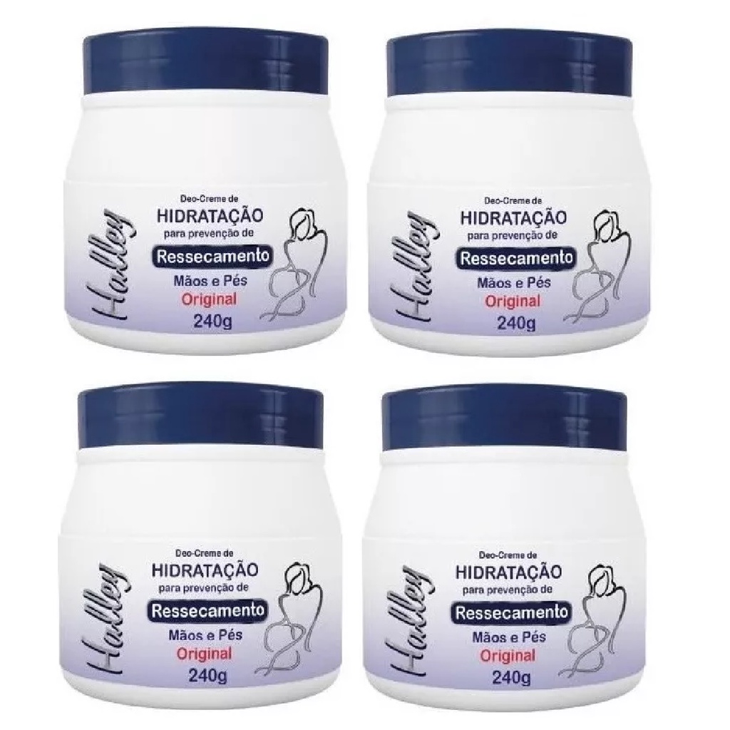 Creme para Prevenção de Rachaduras Halley Mãos e Pés Kit 4 un em Oferta na Shopee