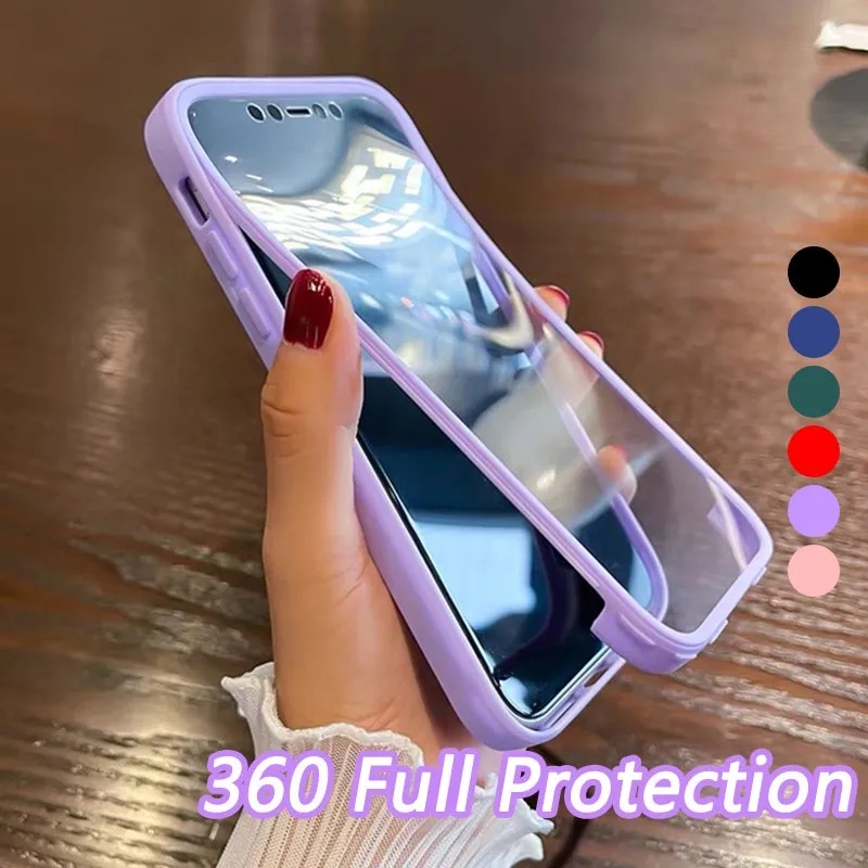 Capa 360 Transparente Para Samsung Galaxy A14 A24 A34 A54 A23 A33 A53 A73 A13 Lite À Prova De Choque