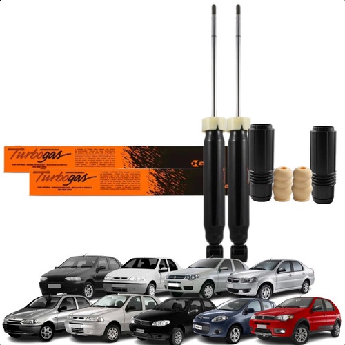 Par Amortecedor Traseiro Fiat Palio Siena + Kit Batente em Oferta na Shopee