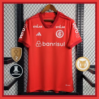 BXGJ Internacional Team Shirt 23/24 Casa Patrocinador Futebol Uniforme Camisa Vermelha