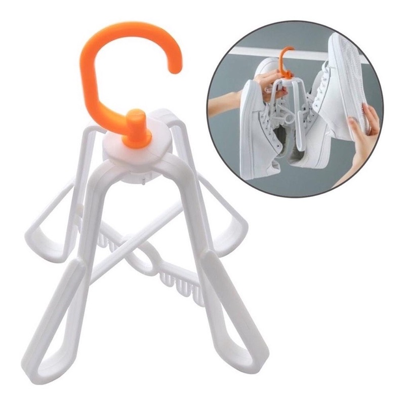 Sapateira Suspensa Cabide Para Calcados Mini Varal Pendurar Secar Tenis Sapato Multifuncional Gancho Organizador Portatil