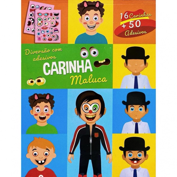 DIVERSAO COM ADESIVOS - CARINHA MALUCA em Oferta na Shopee