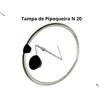 Tampa De Vidro Mais Haste De Aluminio Para Panelas 16, 18, 20, 22 Pipoqueira RL