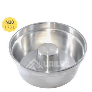 Forma 20 cm de aluminio para bolo pudim - Assadeira Nº20 Bolo Pudim Redonda Tubo - 1,8L - tamanho médio em Oferta na Shopee