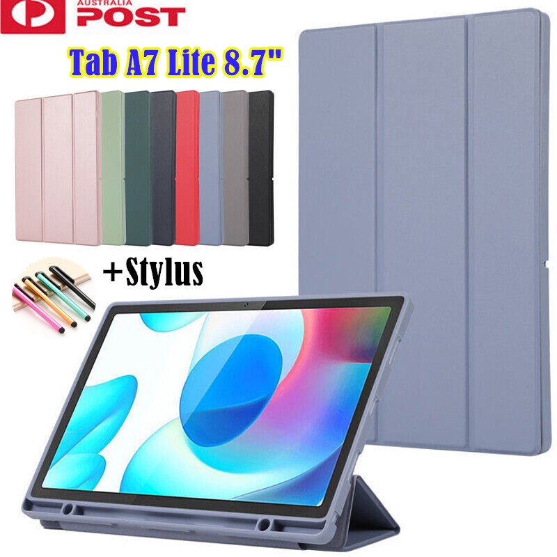 Para Samsung Galaxy Tab A7 Lite 8.7 " SM-T220 T225 Suporte De Couro De PU De Mesa Tampa Flip Case TPU Macia