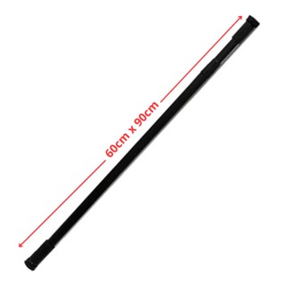 Varão Bastão Cortina Box Banheiro 60cm Até 90cm Aço Preto