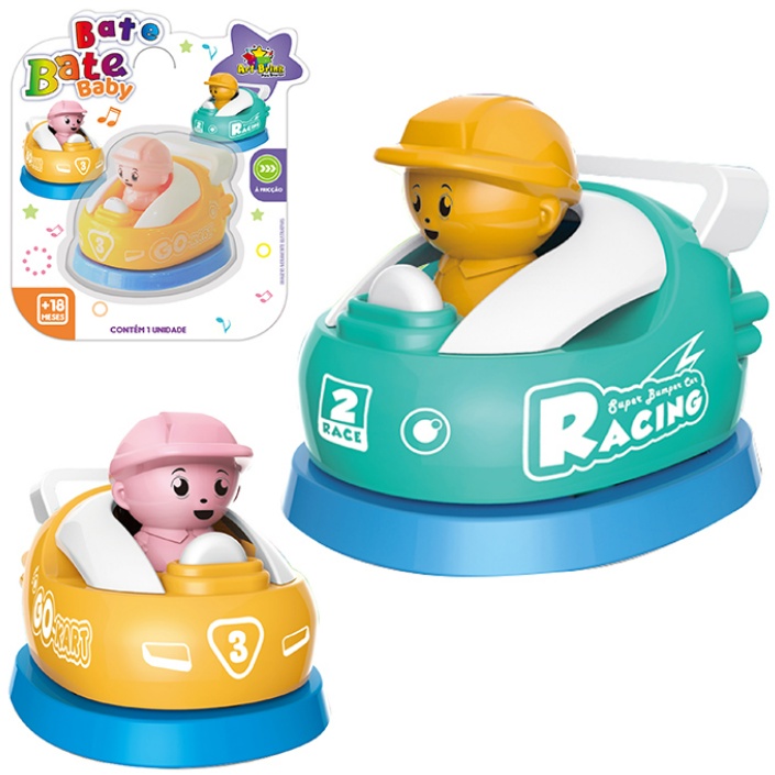 Carrinho Mini Bate Bate Fricção Baby Parques De Diversão