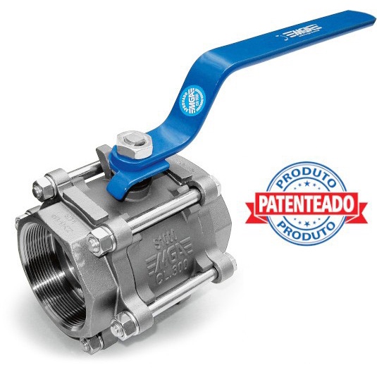 Valvula Esfera Tripartida 3/4 Npt Cl300 S1000 Wcb Pr Tp/Hc MGA