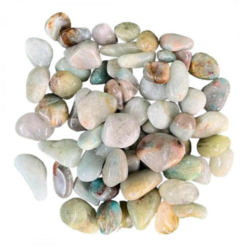Pedra Rolada Cristal Amazonita 1 a 2 cm Pacote 200g