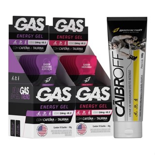 Kit 2x Caixas Gas Energy Gel 20 Sachês + Creme Cãibroff 100g