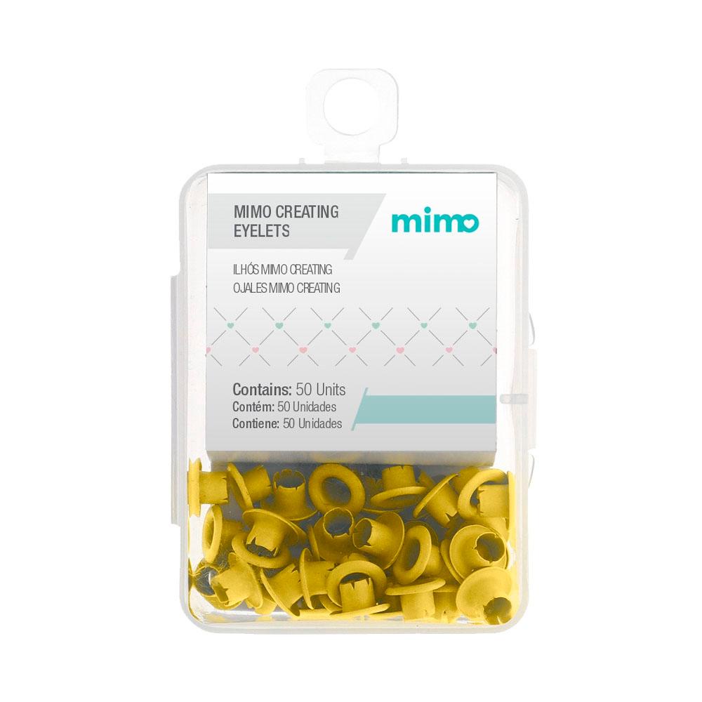 Ilhós Mimo Creating - Redondo - Amarelo Sol - 4,5 mm - 50 Unids em Oferta na Shopee