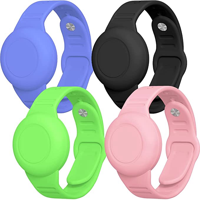 Pulseira Air Tag À Prova D'água Para Crianças (2 Pacotes) , De Silicone Macio Oculta Kids , Rastreador GPS Leve Compatível Com Apple AirTag