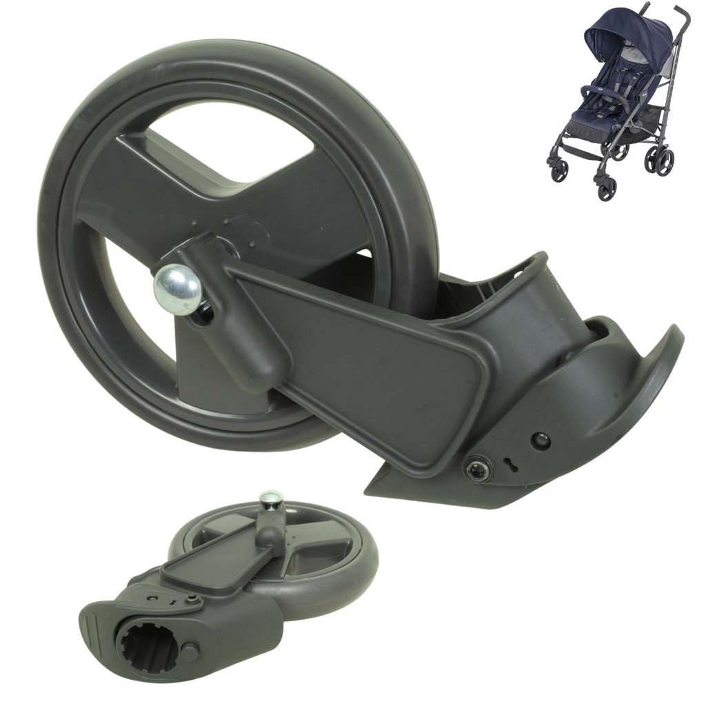 RODA DIANTEIRA CINZA ( DARK GREY) PARA CARRINHO DE BEBÊ LITEWAY 2 CHICCO
