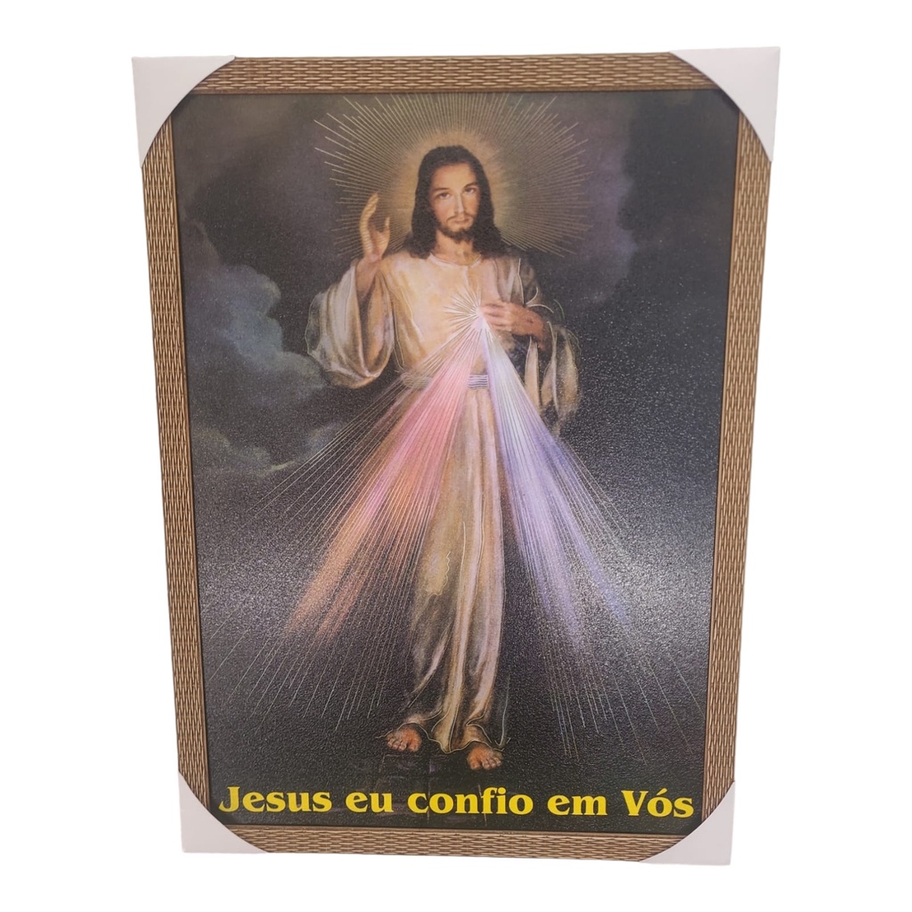 Quadro Decorativo Jesus Misericordioso Grande 50x70Cm