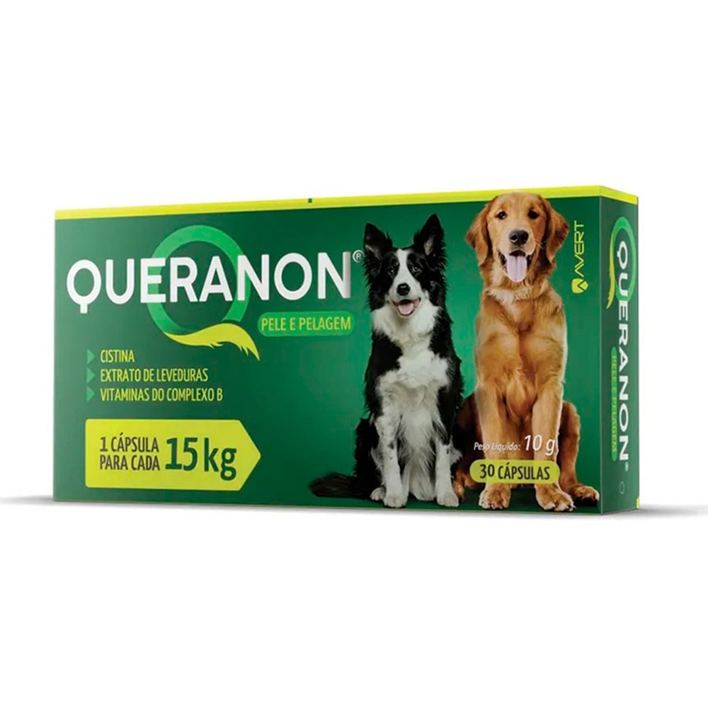 Suplemento Vitamínico Avert Queranon 30 Cápsulas para Cães 15kg - Pets