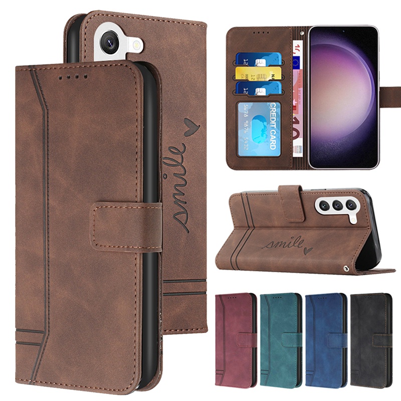 Para Samsung Galaxy A10/M10S A10S/M01S A20/A30S A20E/A10E A20S A40 A50/A50S A70 Carteira Magnética Com Bolsa De Couro