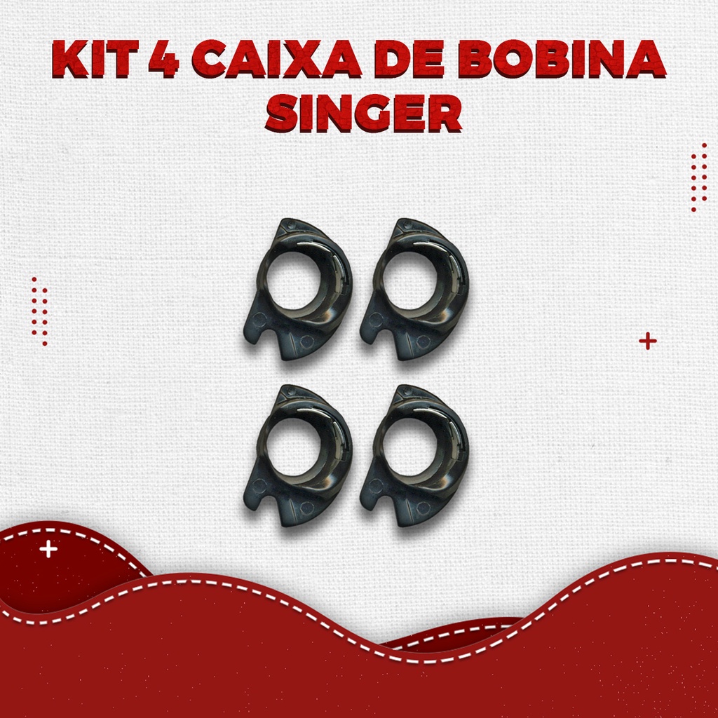 4 Caixa Bobina Suporte Maquina Singer Zig Zag Costura