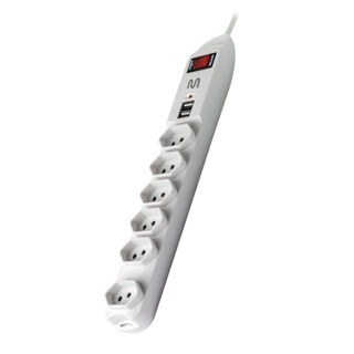 Filtro De Linha Multi Com 6 Tomadas E 2 Entradas Usb Bivolt - WI251 em Oferta na Shopee