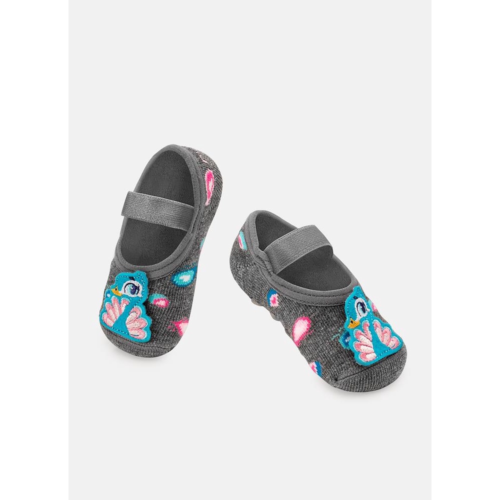 Meia Sapatilha Bebê Menina Antiderrapante Pavão - Puket em Oferta na Shopee
