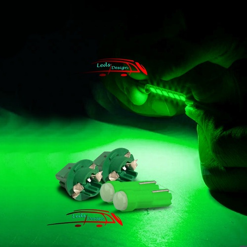 2 Soquete + 2 Lâmpadas Led Verde Para Painel Monza Tubarão