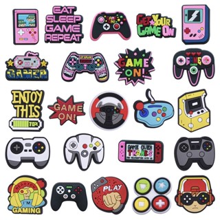 Cartoon Game controller Sapato Encantos botões pin para Charme Bonito DIY Decorativa PVC Cartoon Sandálias Chinelos pinos Fivela Acessórios