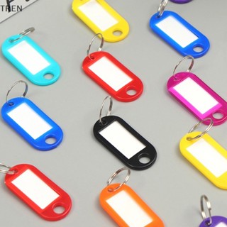 tr 50Pcs Chaveiro Porta-Chaves Colorido Tag ID Nome TEL Número Marcador Bagagem sg