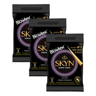 Kit 3 Pacotes Preservativo SKYN Elite C/ 3 Unidades Cada