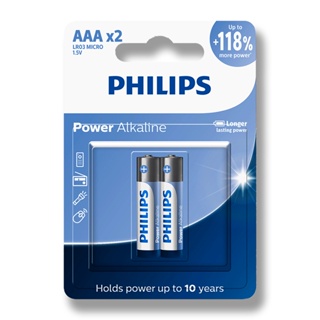 Pilha Alcalina AAA Philips Bateria 3A Palito 2 unidades em Oferta na Shopee