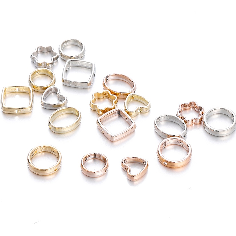 St.kunkka 50pcs Moldura Acrílica de Contas Material CCB Material de Contas Anel de Contas Pingente Espaçador de Contas de Amor Pérola Redonda de Ameixa Pérola Acrílica para Jóias de Bricolage Fazendo Pulseira Lanyard