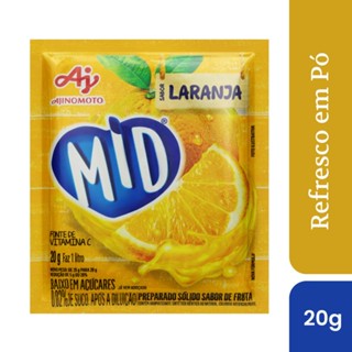 Refresco Em Pó MID Sabor Laranja 20g