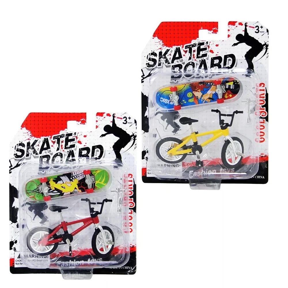 Mini Skate de Dedo Fingerboard Com Mini Bicicleta Profissional Com 2 Peças Skate de Dedo 12pçs em Oferta na Shopee