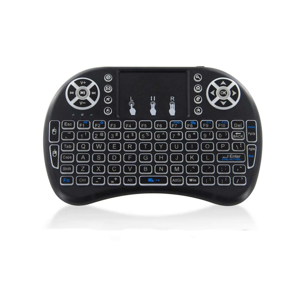 Mini Teclado Iluminado Controle Sem Fio P Smart Tv Box Nfe